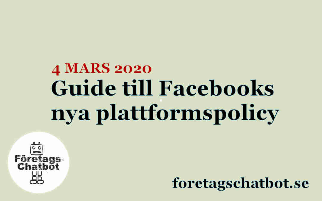 Guide till Facebooks nya plattformspolicy 4 mars 2020
